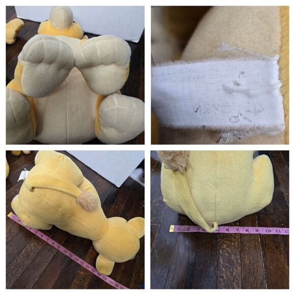 Vintage Disney Hasbro 2002 The Lion King Simba Plush 20" Set of 2 large - Picture 4 of 16